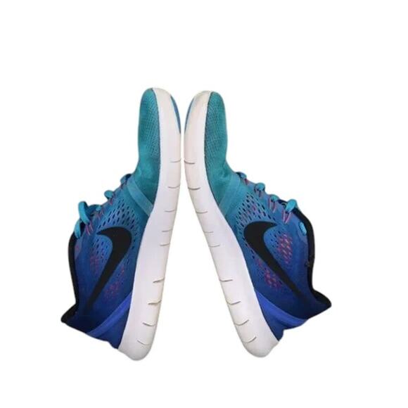 Nike Shoes Womens 7.5 Athletic Trainer Free RN Running Sneaker Blue Black Active - Picture 12 of 13